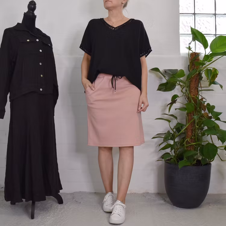 Topp Linnemix Hedda SVART - Camicia