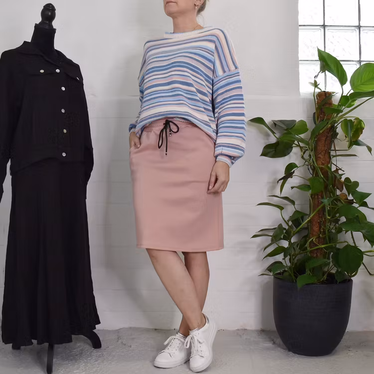 Stickad Tröja Phoebe Randig BLÅ - Camicia