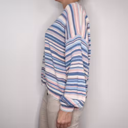 Stickad Tröja Phoebe Randig BLÅ - Camicia