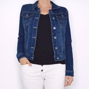 Jeansjacka MÖRKBLÅ - 3D Denim