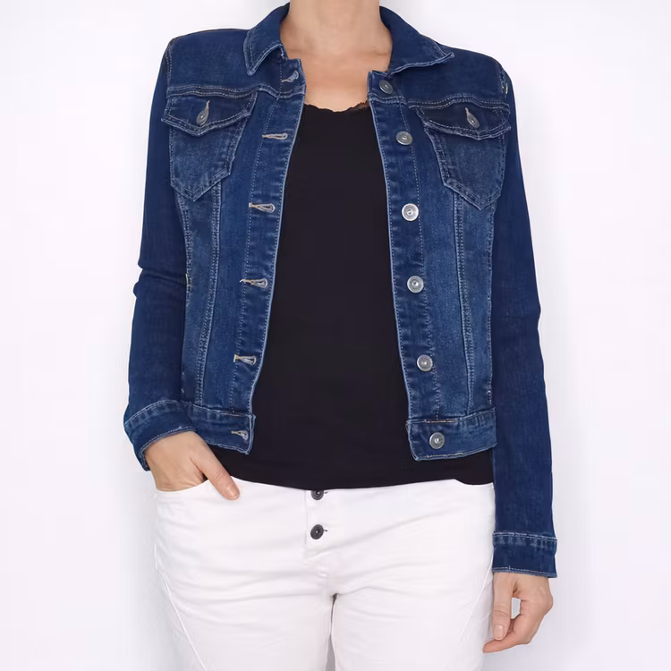 Jeansjacka MÖRKBLÅ - 3D Denim