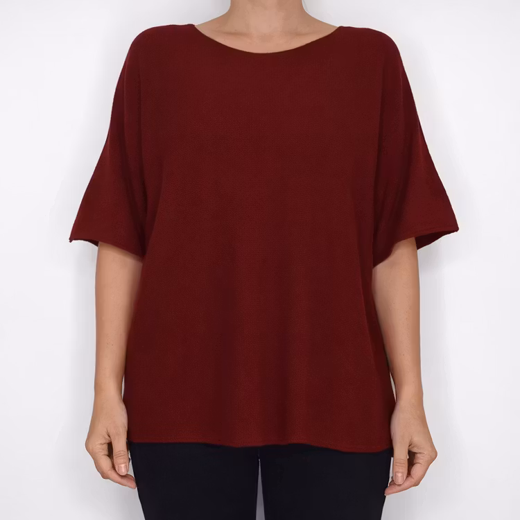 Finstickad Ponchotröja Sia WINE - Marta du Chateau