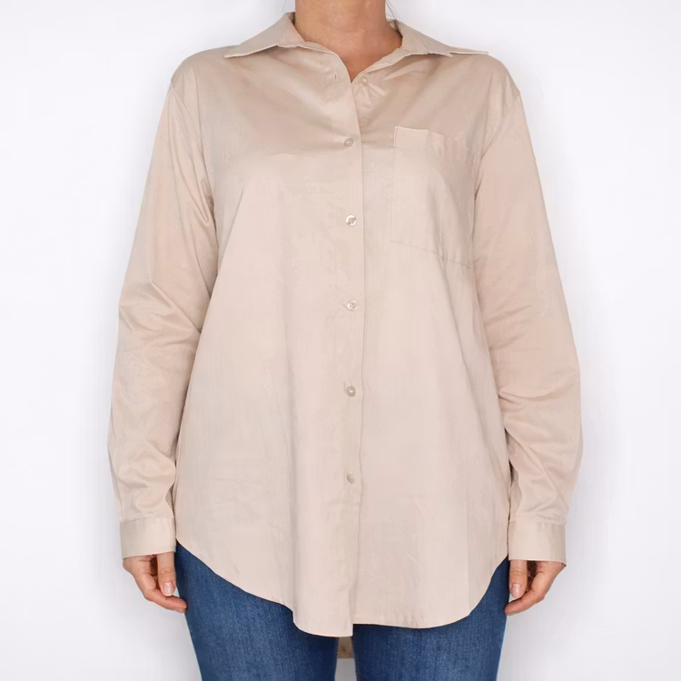 Bomullsskjorta Hanna BEIGE - Camicia