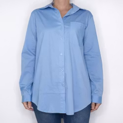 Bomullsskjorta Hanna LJUSBLÅ - Camicia