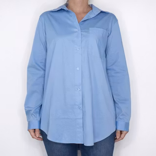 Bomullsskjorta Hanna LJUSBLÅ - Camicia