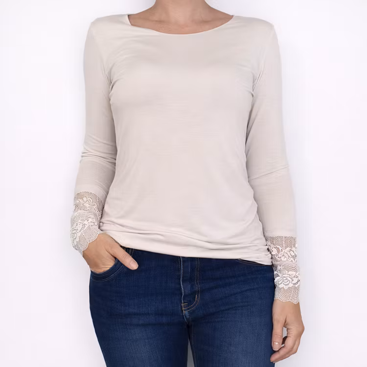 Bastopp med Spets BEIGE - Marta du Chateau