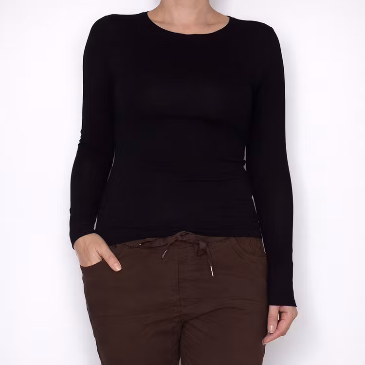 Bastopp Långärmad Leonora SVART - Marta du Chateau