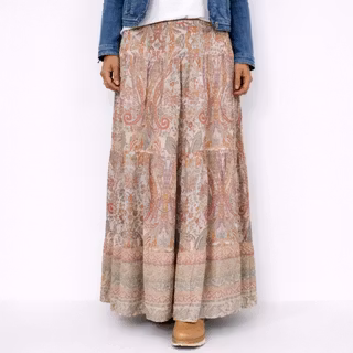 Volangkjol Princess Mönstrad BEIGE - Marta du Chateau