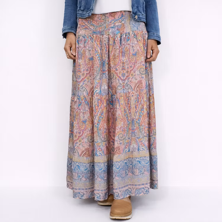 Volangkjol Princess Mönstrad ROSA/BLÅ - Marta du Chateau