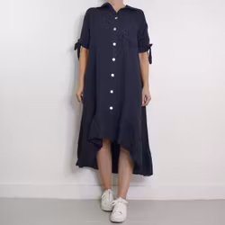 Skjortklänning Volang MARINE