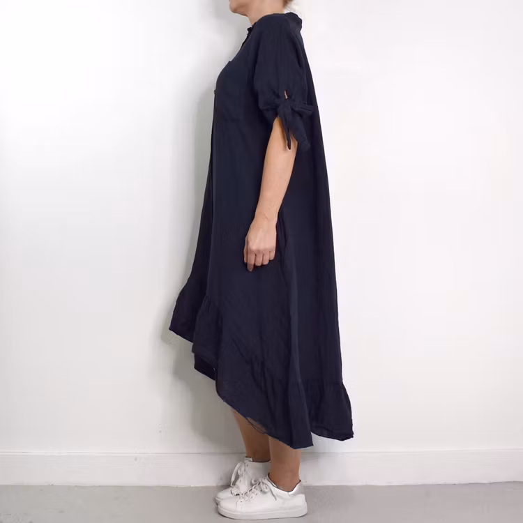 Skjortklänning Volang MARINE