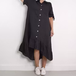 Skjortklänning Volang ANTRACIT