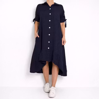 Skjortklänning Volang MARINE