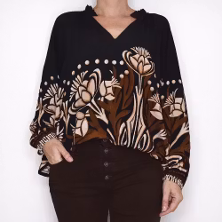 Blus Octavia SVART - Marta du Chateau