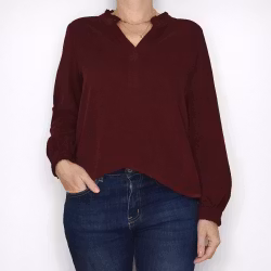 Blus Morgana Cord BORDEAUX - Marta du Chateau