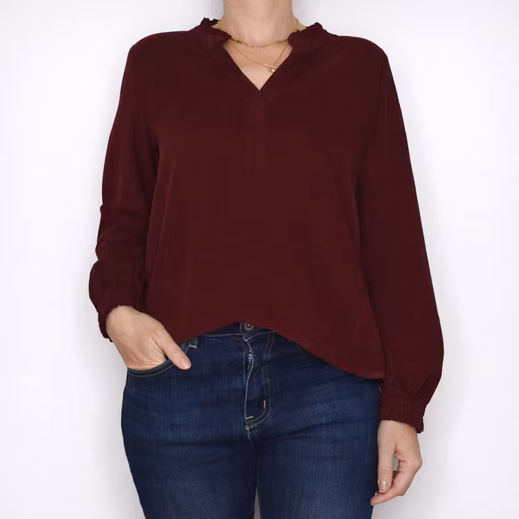 Blus Morgana Cord BORDEAUX - Marta du Chateau