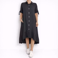 Skjortklänning Volang ANTRACIT