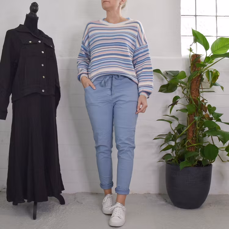 ANDRASORTERING Stretchig Byxa Alva JEANSBLÅ