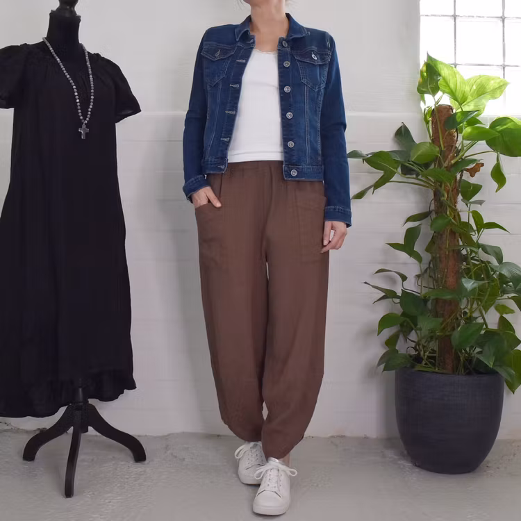 Byxa Baggy Maud COLD BROWN - Marta du Chateau