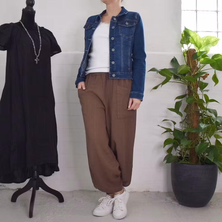 Byxa Baggy Maud COLD BROWN - Marta du Chateau