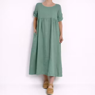 Linneklänning med Fickor LAGO