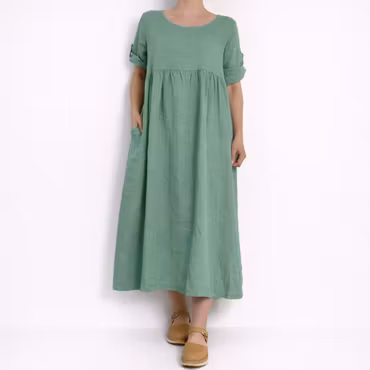 Linneklänning med Fickor LAGO