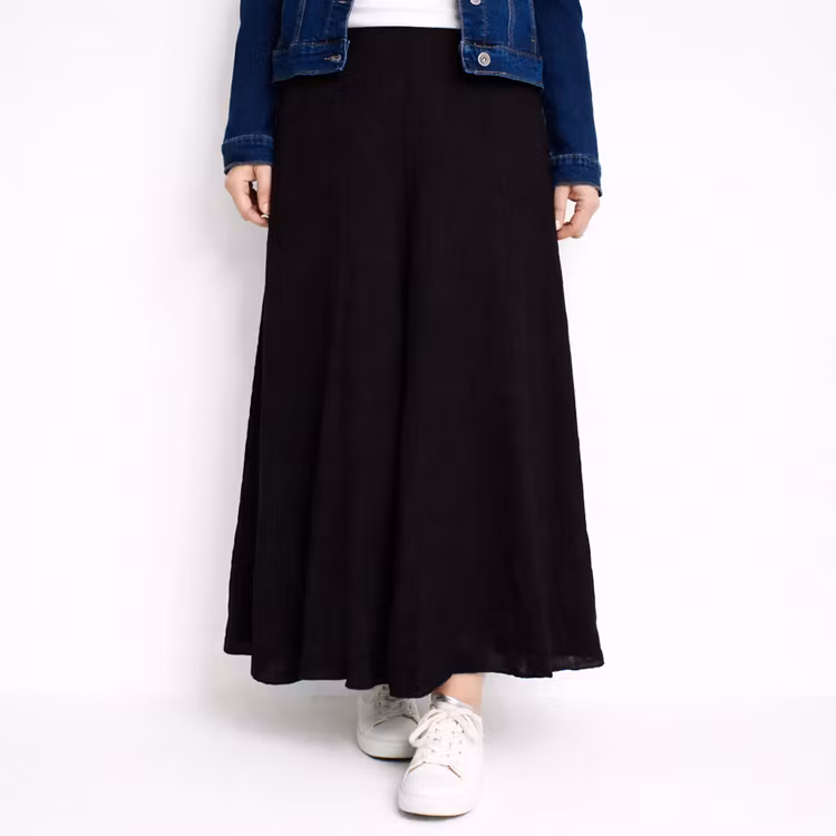 Linnekjol Enkel SVART