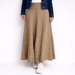 Linnekjol Enkel TAUPE