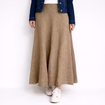 Linnekjol Enkel TAUPE