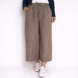 Coulettbyxa i linne Vivi TAUPE - Mix By Heart