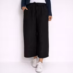 Coulettbyxa i linne Vivi SVART - Mix By Heart