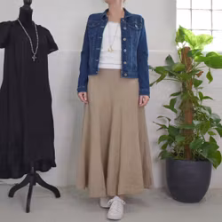 Linnekjol Enkel TAUPE