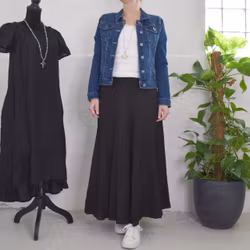 Linnekjol Enkel SVART