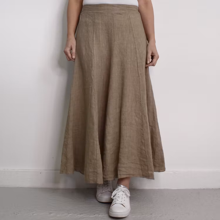 Linnekjol Enkel TAUPE