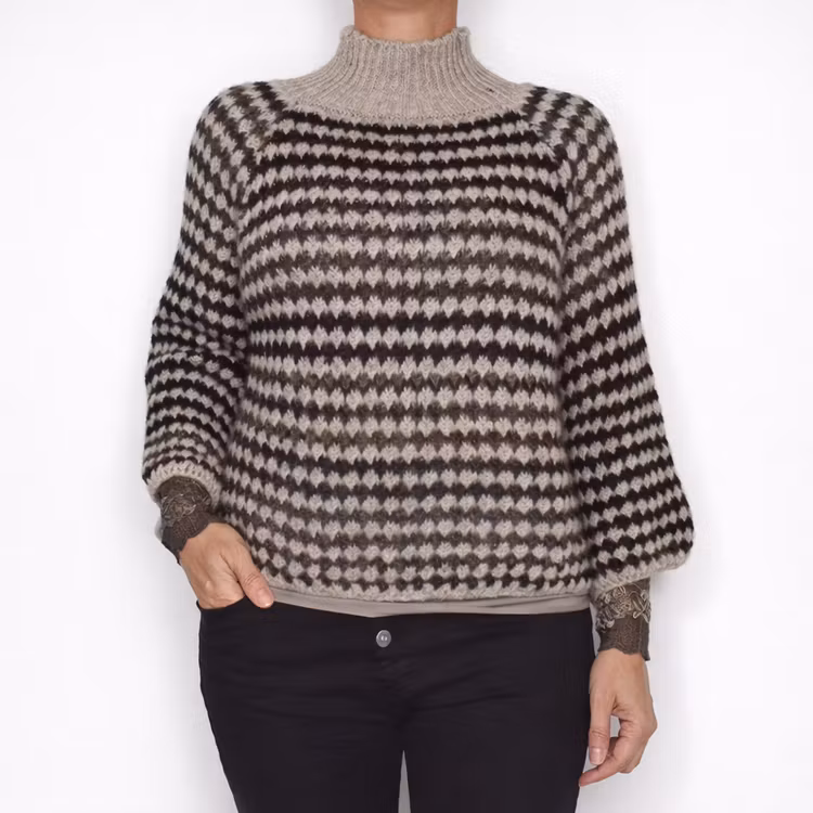 Stickad tröja Fatima BEIGE - Marta du Chateau