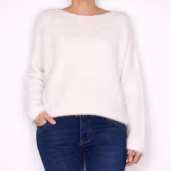 Stickad Tröja Anouk OFF WHITE - Marta du Chateau