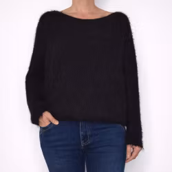 Stickad Tröja Anouk SVART - Marta du Chateau