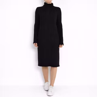 Finstickad Klänning SVART