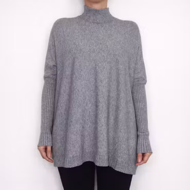 Finstickad Tröja Over Sized GRIGIO MEDIO - Sevenday