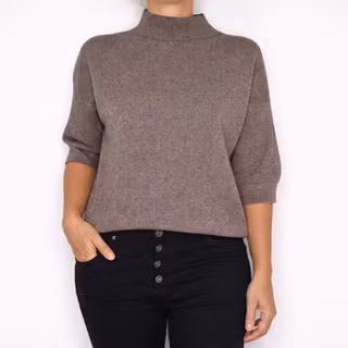 Tröja Halvpolo TAUPE