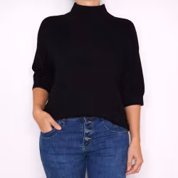 Tröja Halvpolo SVART