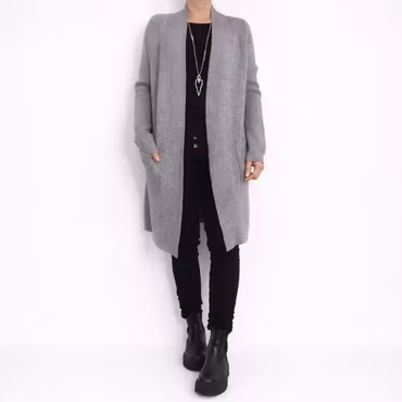 Ribbstickad Kofta GRIGIO MEDIO - Sevenday