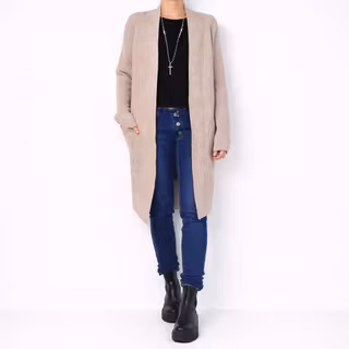 Ribbstickad Kofta FANGO CHIARO