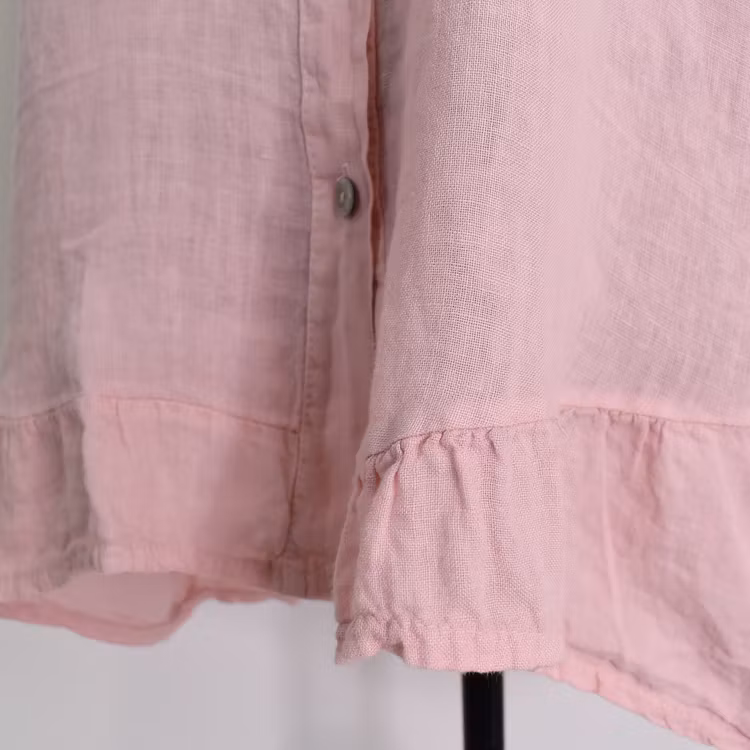 Kort linneskjorta med Volang ROSE