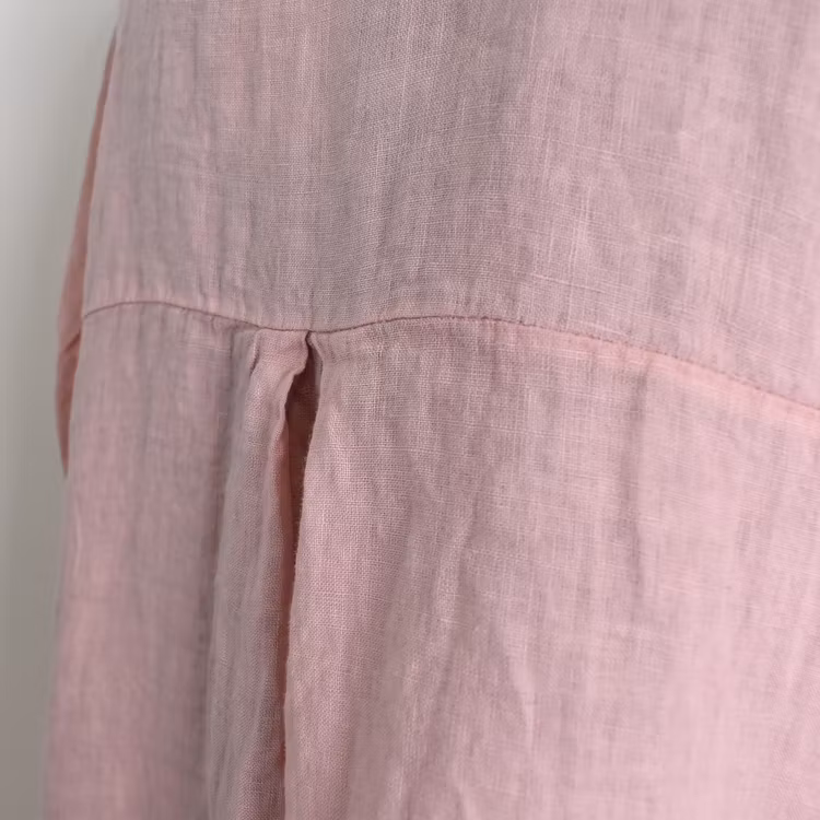 Kort linneskjorta med Volang ROSE