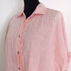 Kort linneskjorta med Volang ROSE