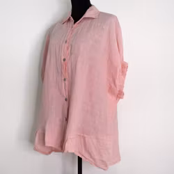 Kort linneskjorta med Volang ROSE