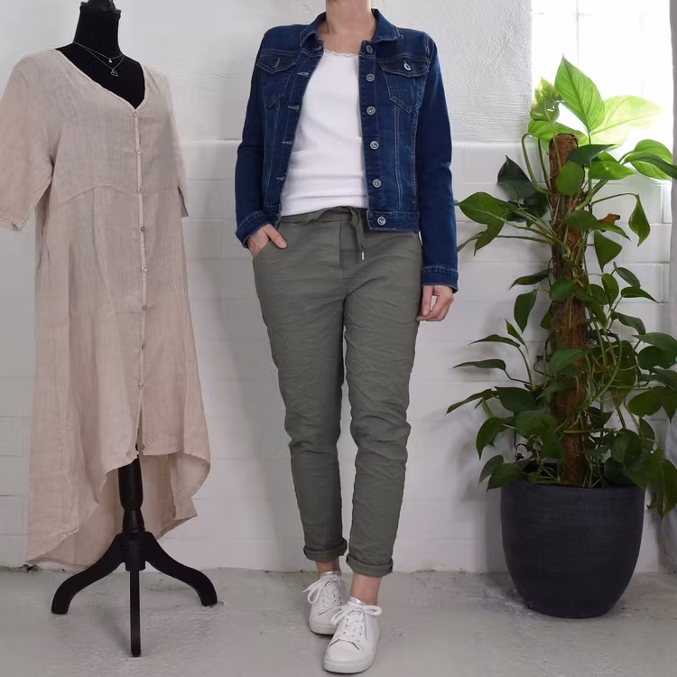 ANDRASORTERING Stretchig Byxa Alva KAKI