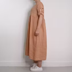 Linneklänning med Fickor MIU MIU