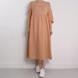 Linneklänning med Fickor MIU MIU